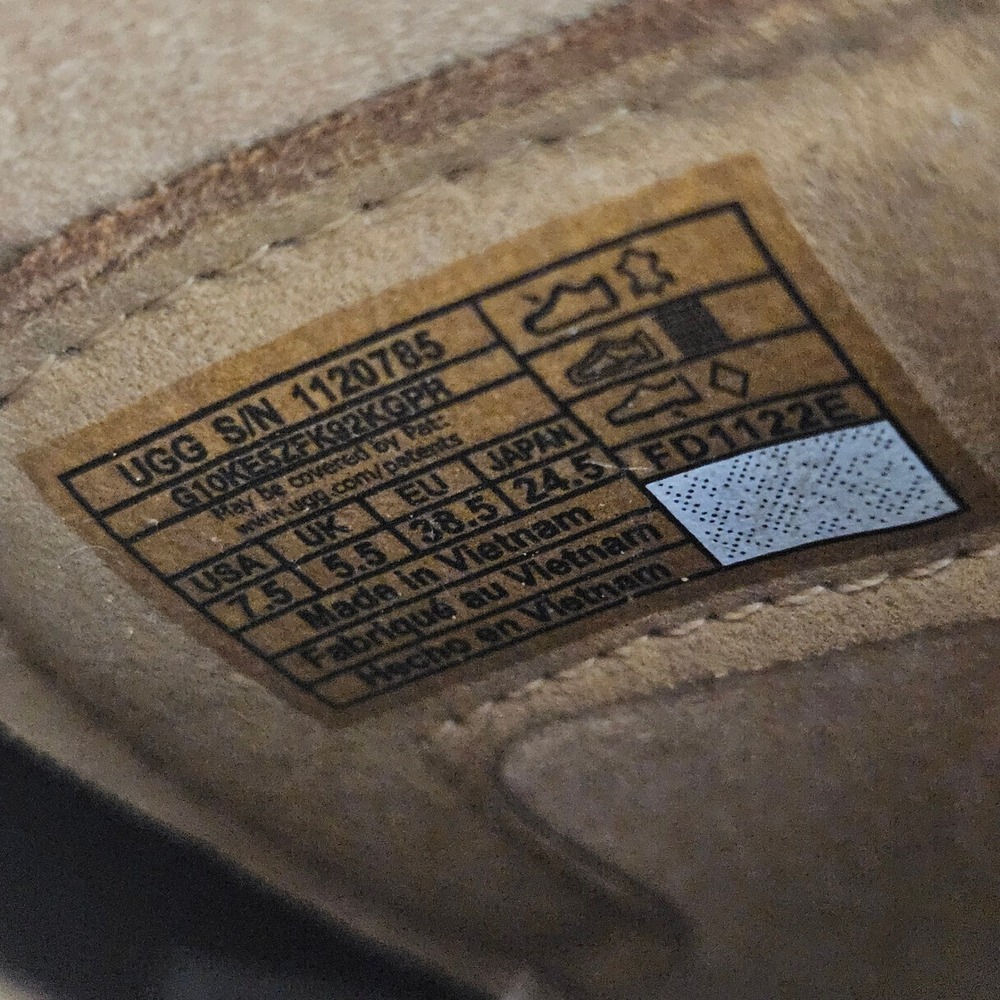 UGG Hapsburg Waterproof Duck Boots Tan Leather Suede Lace Up Zip 1120785 7.5 - Picture 4 of 7